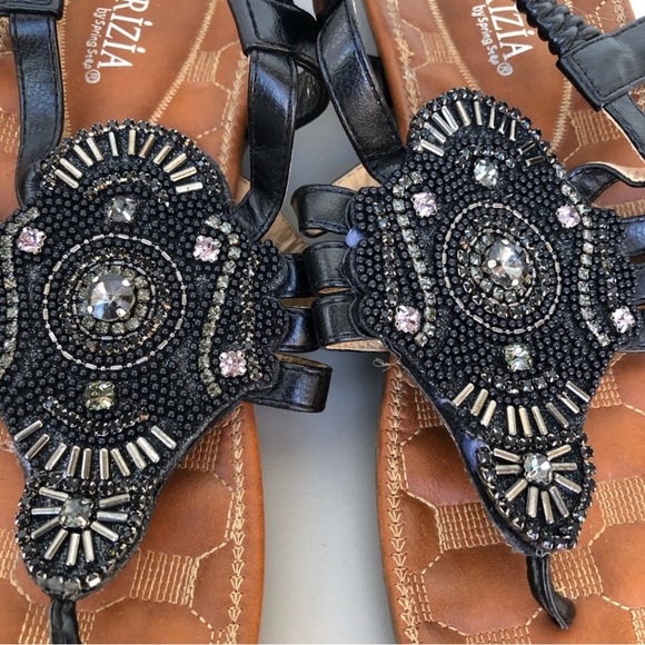 Patrizia By Spring Step Cleonata Rhinestone Thong Sandals. Size 10. - Picture 5 of 8